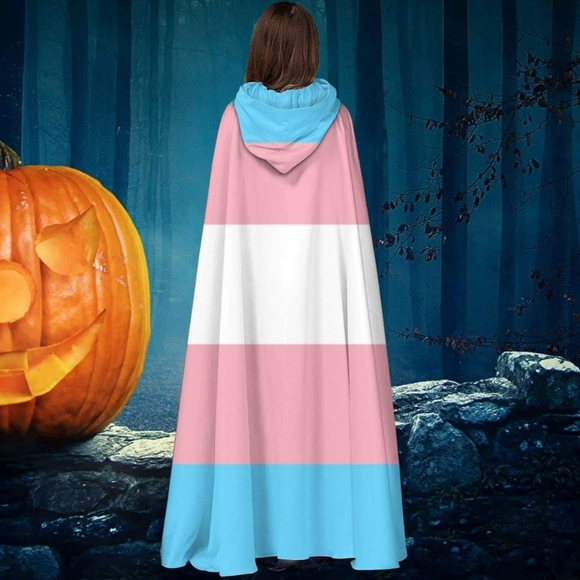 Halloween Transgender Pride Hooded Cape / Cloak - Picture 6 of 6